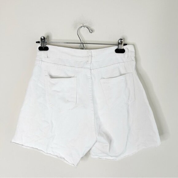 Oak + Fort Bermuda Jorts Jean Shorts High Rise Cutoffs Distressed denim Large - Picture 15 of 16